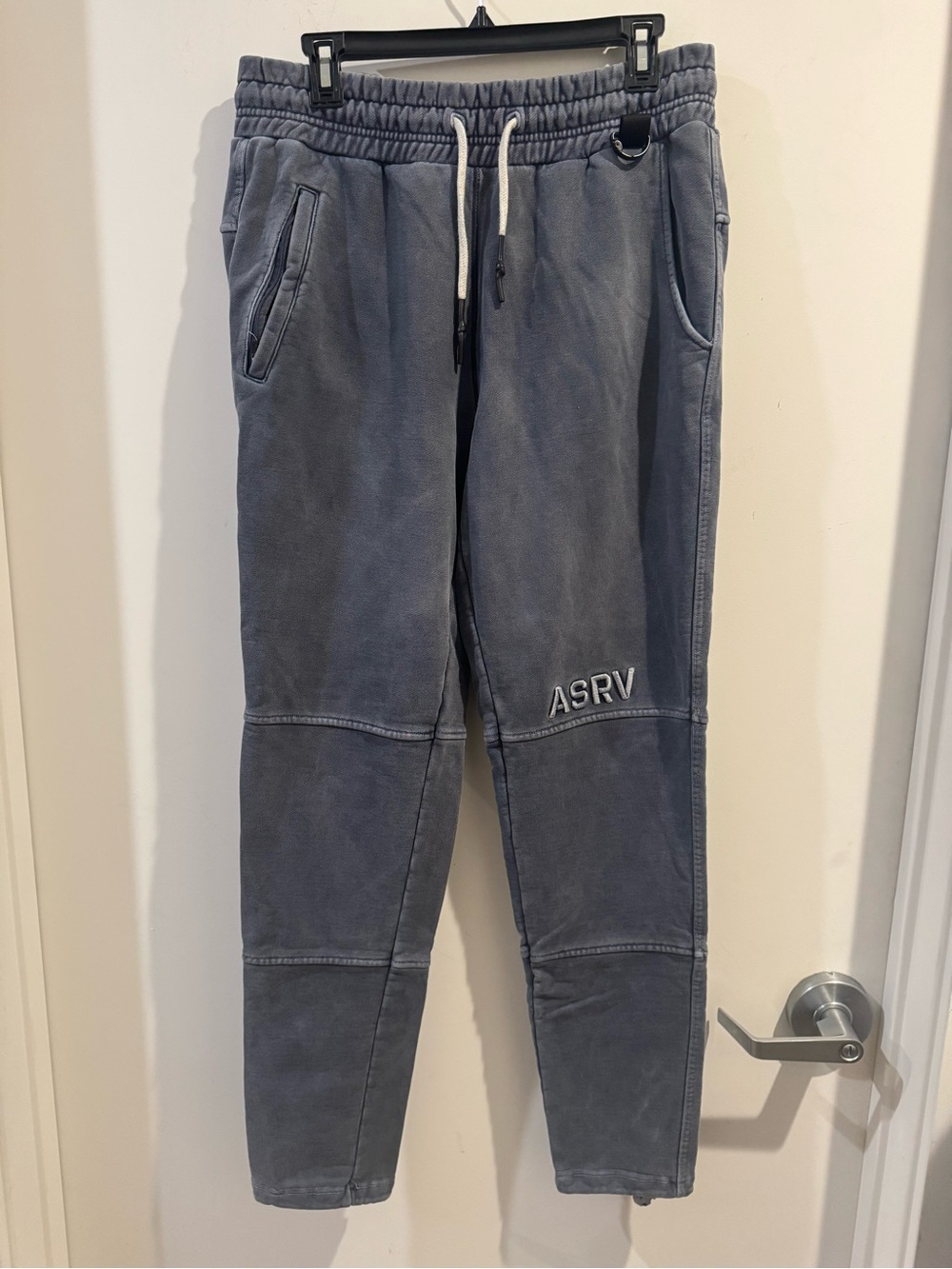 ASRV DSG-0266 French Terry Jogger Pants Relaxed Fit Blue Mens Size Medium